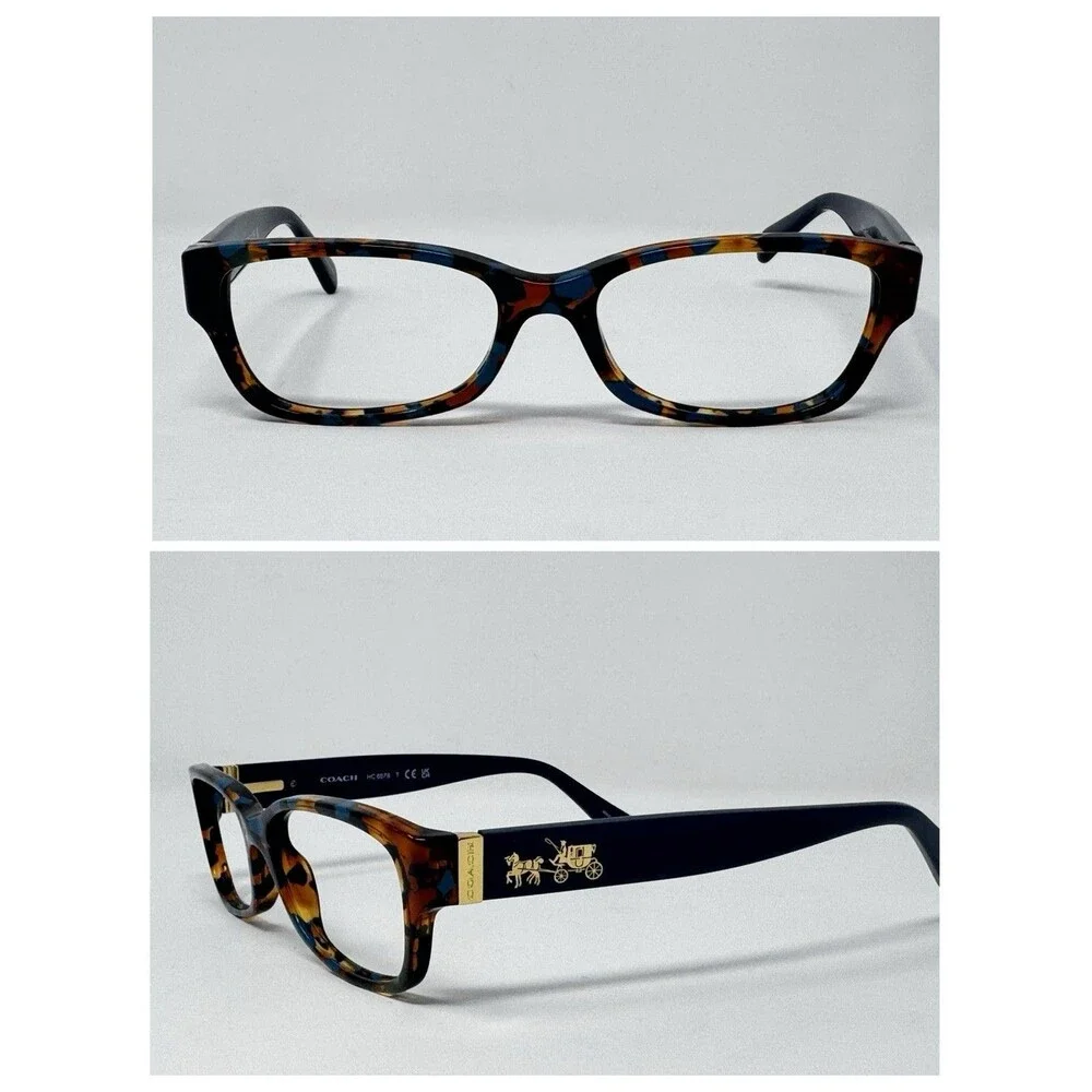 Coach HC6078 5337 Teal Confetti Eyeglass Frames 52-16-135